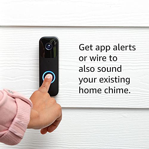 Blink Video Doorbell | Two-way audio, HD video, motion and chime app alerts and Alexa enabled — wired or wire-free (Black) - Imagen 6